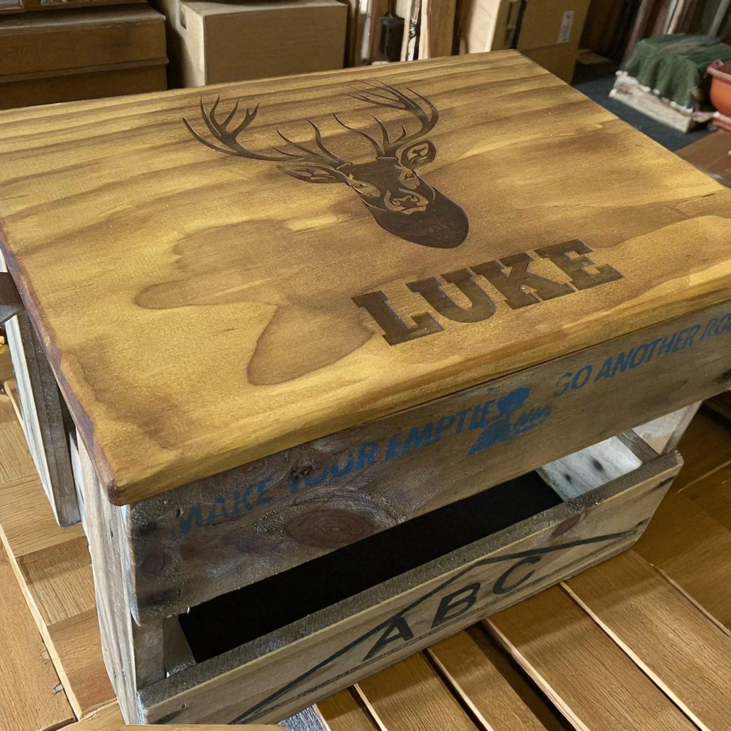 Repurposed Upcycled Swappa Crates – Custom Engraved