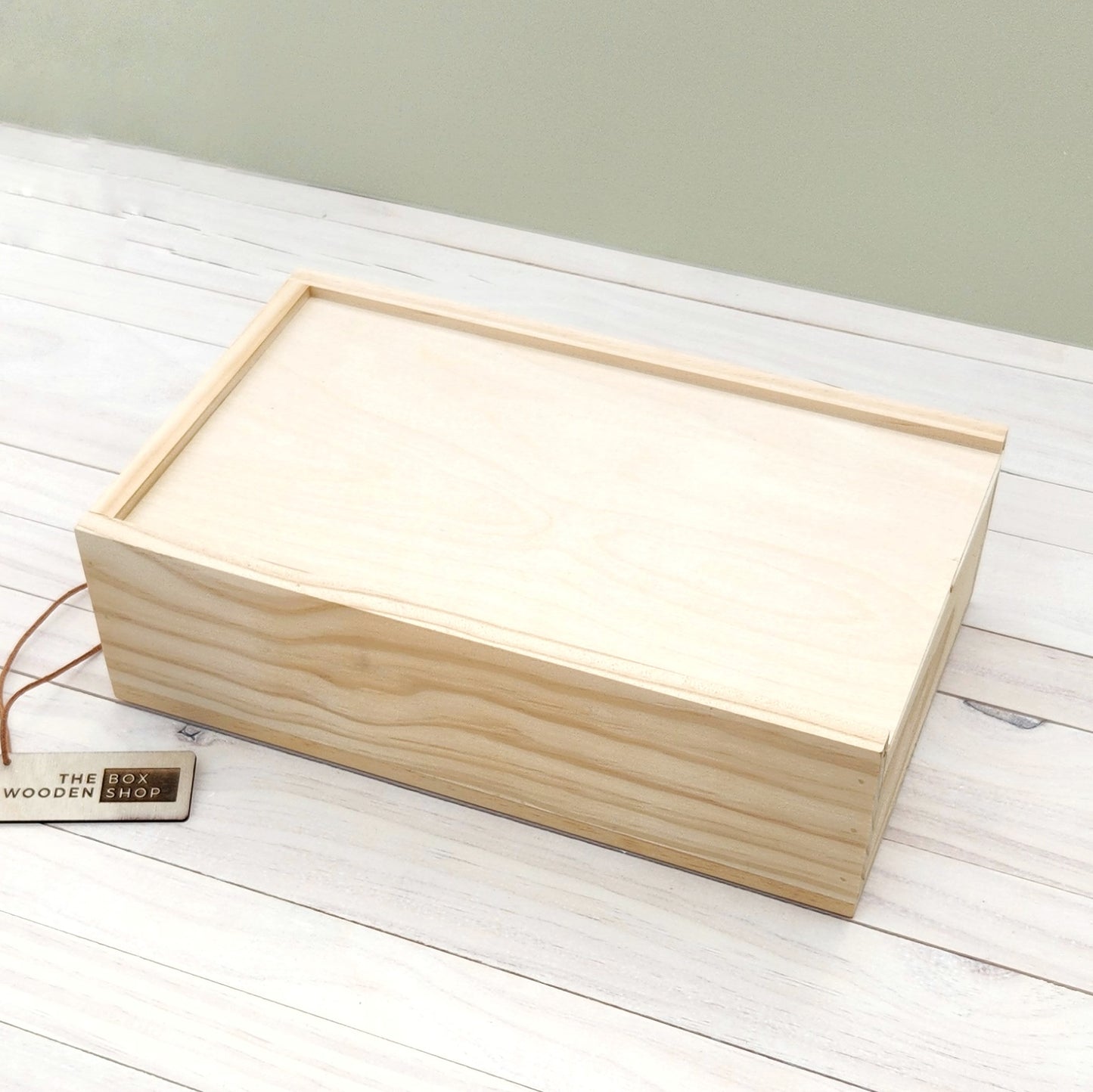 Wooden Sliding Lid Box (Blank)