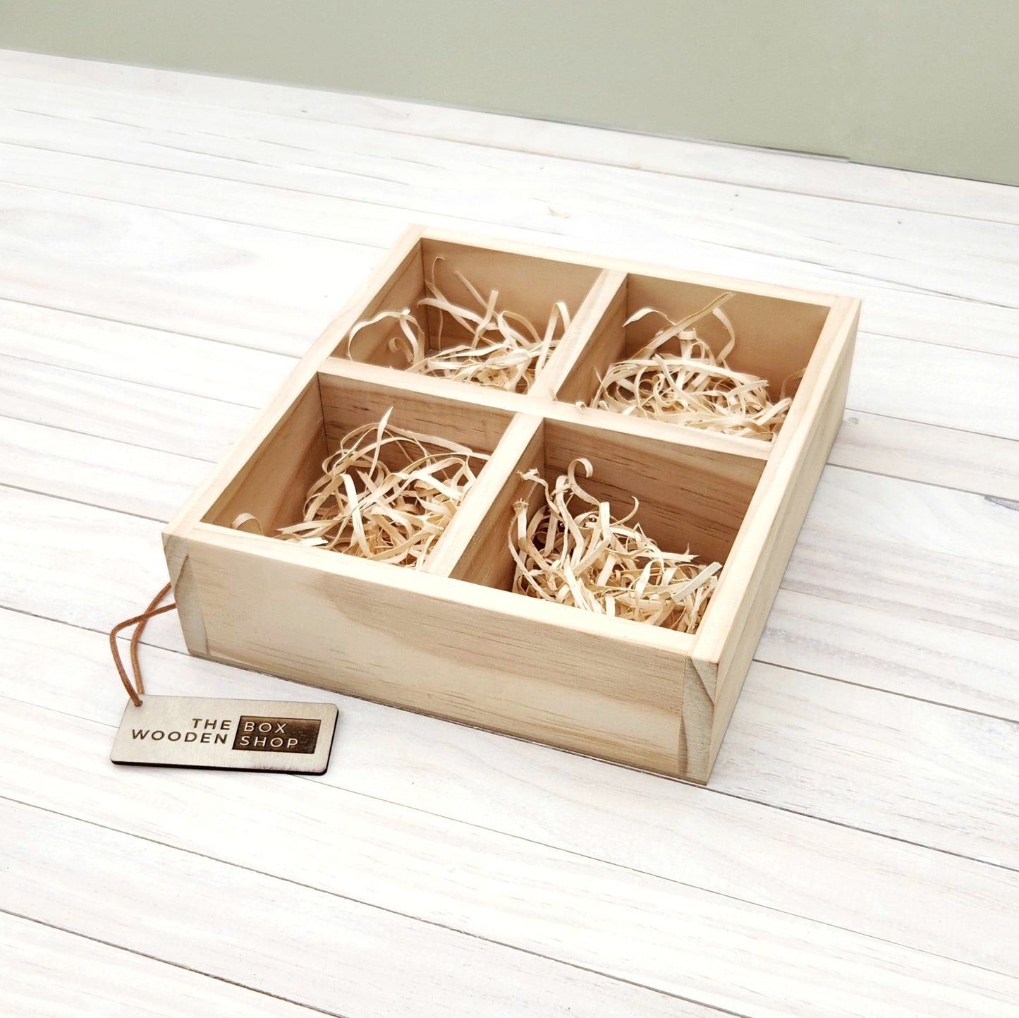 Wooden Open Compartment Box (Blank)