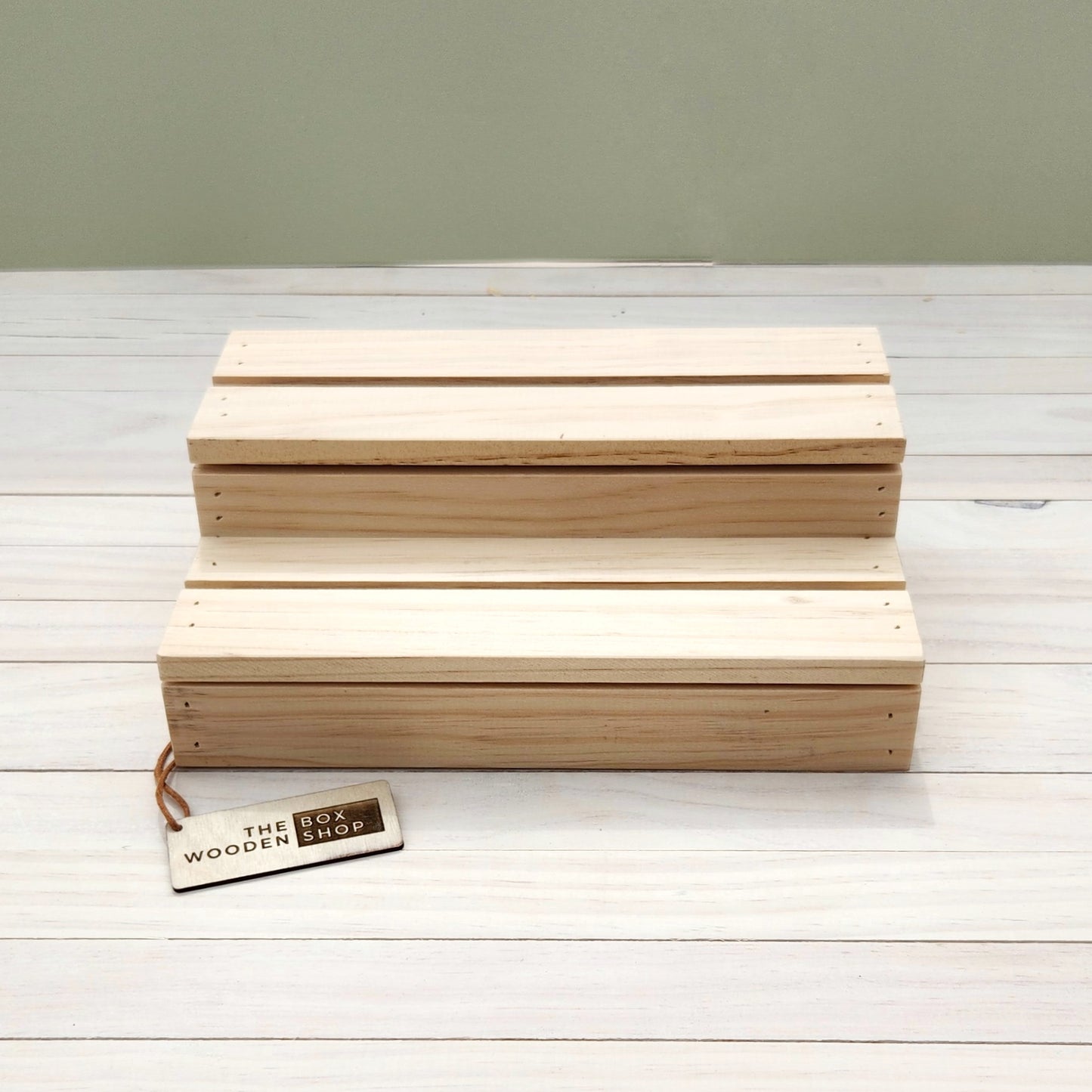Wooden Two Tier Display Stand (Blank)