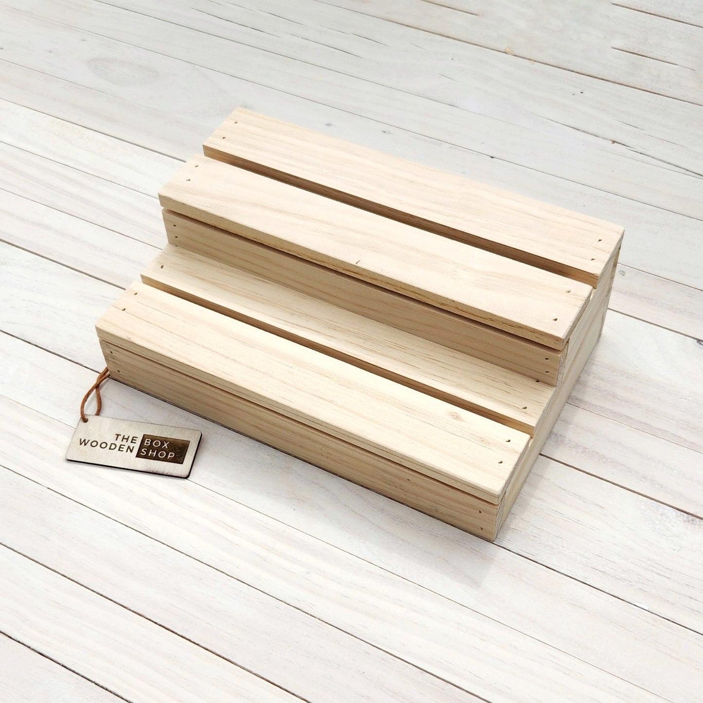 Wooden Two Tier Display Stand (Blank)