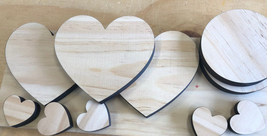 Solid Pine Craft Blank - Heart (13cm)