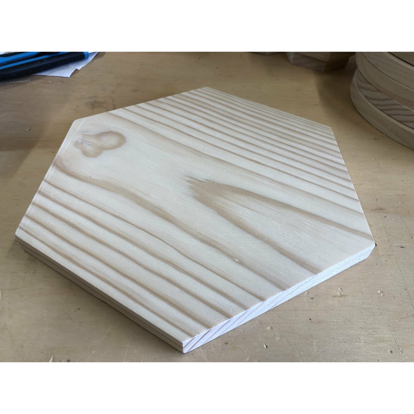 Solid Pine Craft Blank - Hexagon (32cm)