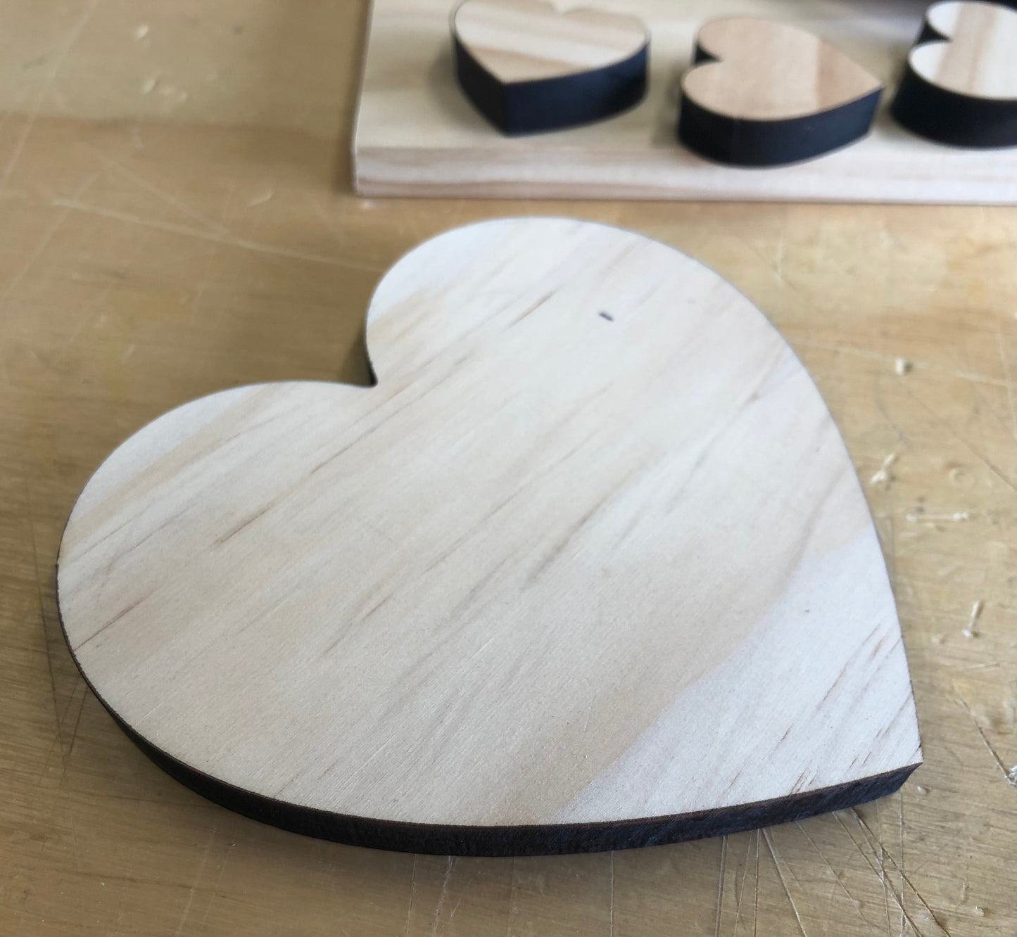 Solid Pine Craft Blank - Heart (4.5cm)