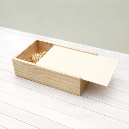 Wooden Sliding Lid Box