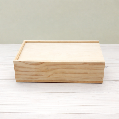 Wooden Sliding Lid Box