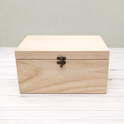 Wooden Hinged Lid Box