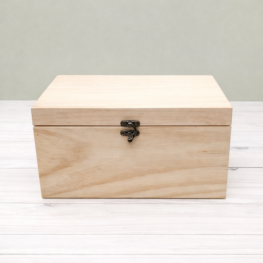 Wooden Hinged Lid Box