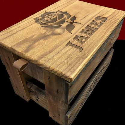 Repurposed Upcycled Swappa Crates – Custom Engraved