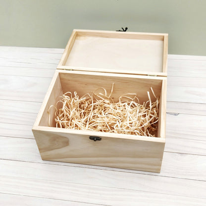 Wooden Hinged Lid Box (Blank)