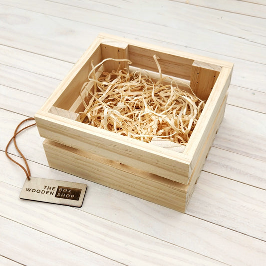 Wooden Slatted Crate (Blank)