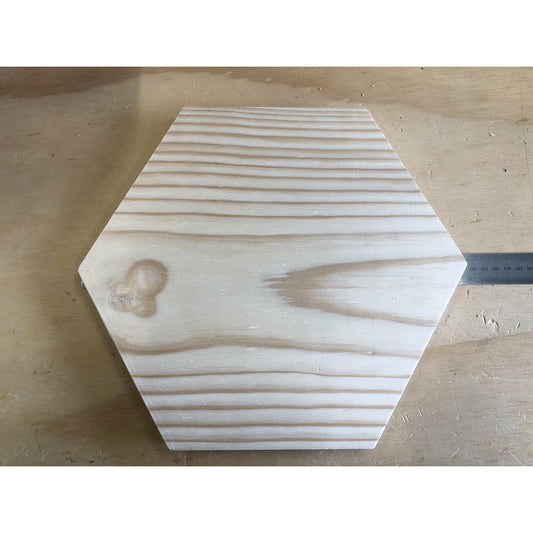 Solid Pine Craft Blank - Hexagon (32cm)